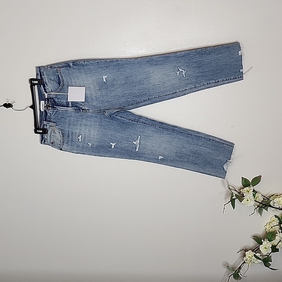 NEW Anthropologie Pistola Presley High Waist Relaxed Boyfriend Jeans Distressed - Picture 11 of 16